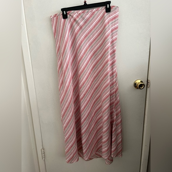 Lane Bryant Pink Striped A-Line Maxi Skirt - Picture 5 of 12